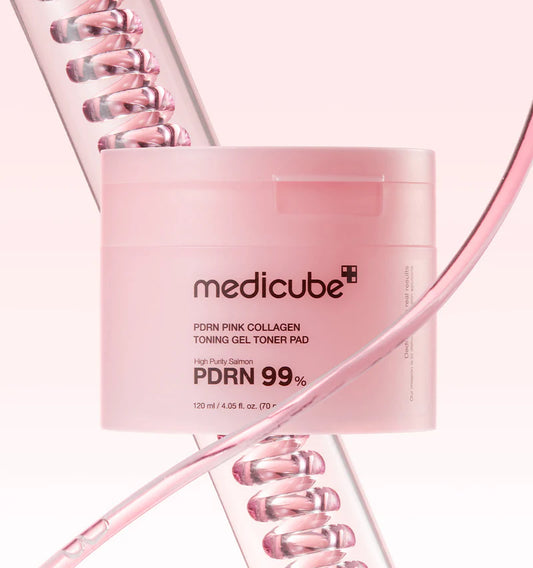 Medicube – PDRN Pink Collagen Toning Gel Toner Pad – 120 ml / 70 pcs