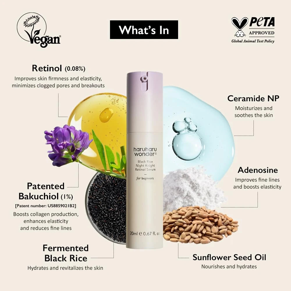 Haruharu Wonder – Black Rice Night Knight Retinol Serum – 20 ml