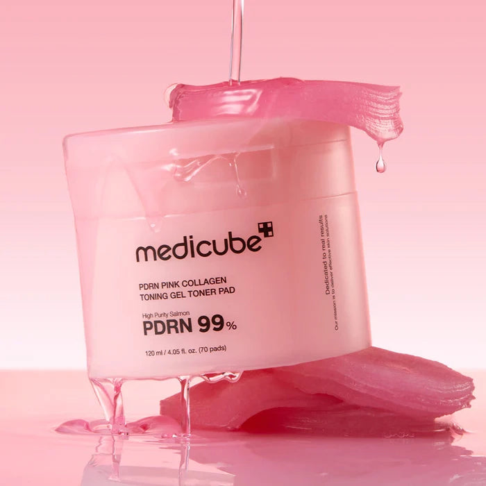 Medicube – PDRN Pink Collagen Toning Gel Toner Pad – 120 ml / 70 pcs