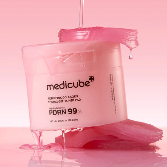Medicube – PDRN Pink Collagen Toning Gel Toner Pad – 120 ml / 70 pcs
