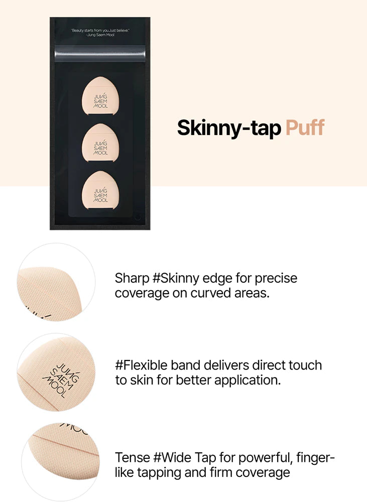 JUNG SAEM MOOL Skinny‑Tap Puff 3 szt.