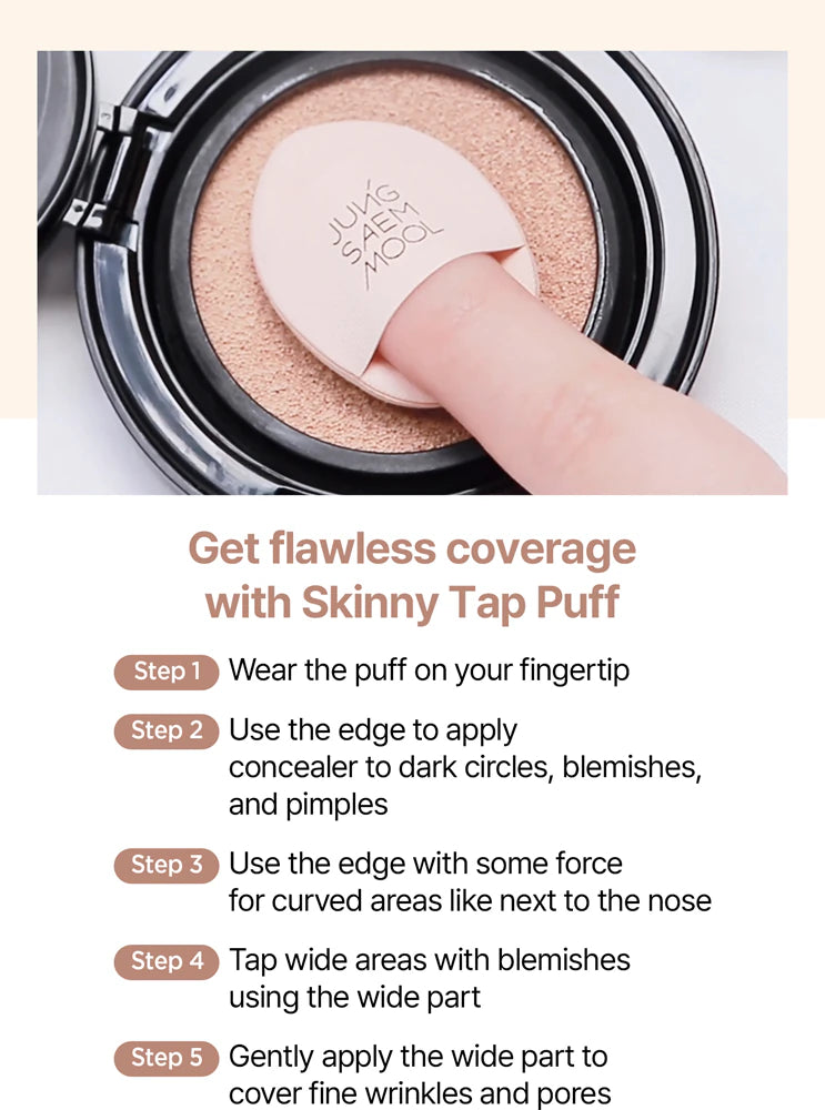 JUNG SAEM MOOL Skinny‑Tap Puff 3 szt.